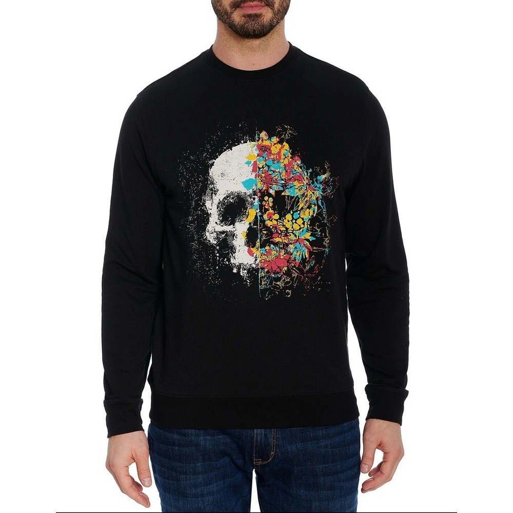 NEW Robert Graham Split Skull Mens Size S T-shirt Pullover Sweatshirt $148 - Picture 2 of 10